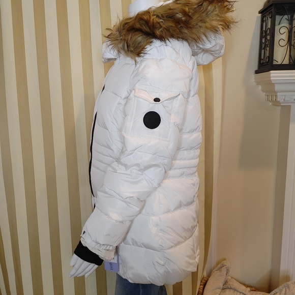 MADDEN GIRL WOMEN'S PUFFER JACKET, WHITE L - Picture 2 of 16